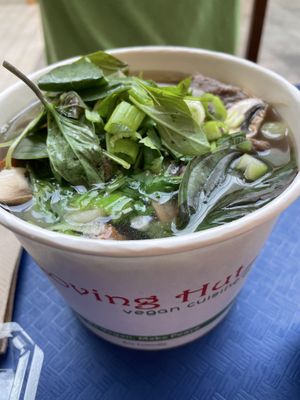 Pho at Loving Hut in San Jose