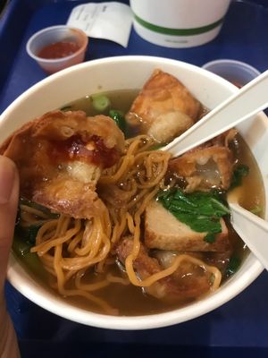 Delicious won ton soup  at Loving Hut in San Jose