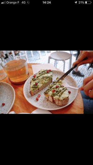 Avo toast at Ob-La-Di in Paris