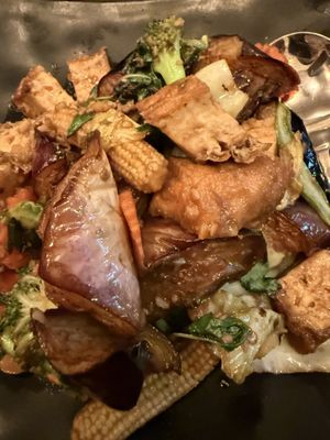 Tofu eggplant stir fry    at The ThongLor Thai Restaurant in San Francisco