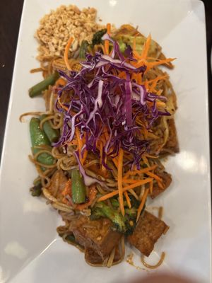 vegan pad thai (tofu, veggies)! at Pad Thai in St Louis