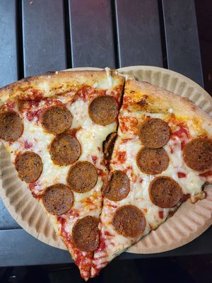 Vegan pepperoni! at Artistic Pizza in New York City