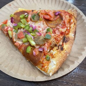 Vegan Pepperoni Sausage Supreme Pizza  at Artistic Pizza in New York City