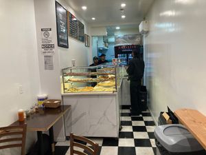 Inside hole-in-the-wall shop at Artistic Pizza in New York City