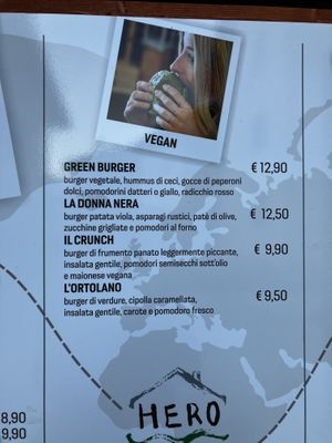 Vegan burgers  at Hero in Predazzo