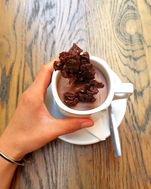 Vegan chocolate mousse. Photo by: Brasserie L'Instant on Facebook at Brasserie L'Instant in Ajaccio