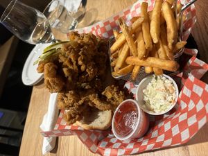 “Definitely not” friend chicken   at Rusty's at Blue in The Blue Mountains