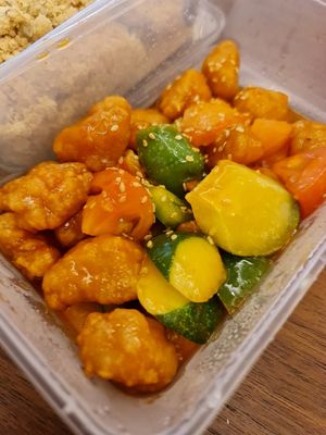 Sweet and sour mock! Not nice at SHU Vegetarian 蔬方斋 - Toa Payoh in Central Singapore