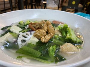 Yong Tau Foo with clear soup at SHU Vegetarian 蔬方斋 - Toa Payoh in Central Singapore
