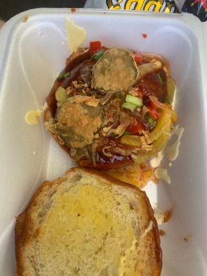 Brisket sandwich  at Grass VBQ Joint - Cloud Kitchen in Decatur