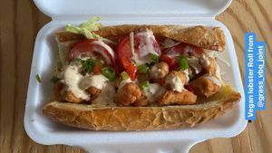 Lobster Roll #Veganuary at Grass VBQ Joint - Cloud Kitchen in Decatur