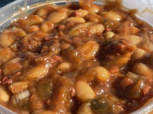 Bourbon Baked Beans at Grass VBQ Joint - Cloud Kitchen in Decatur