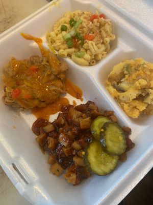 Sampler platter at Grass VBQ Joint - Cloud Kitchen in Decatur