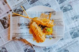 Fried pickle dog at Grass VBQ Joint - Cloud Kitchen in Decatur