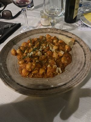 Gnocchetti with Vegan Ragu  at Rocca Ja in Castelsardo