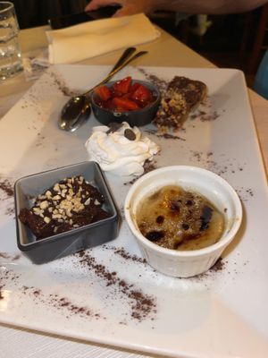 Poker vegan of desserts  at Rocca Ja in Castelsardo