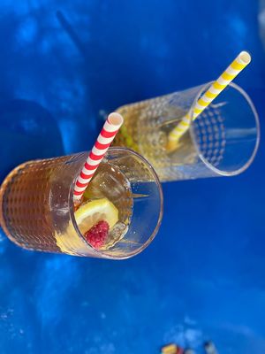 Homemade icetea at Ridimutak Beach in Nerezine