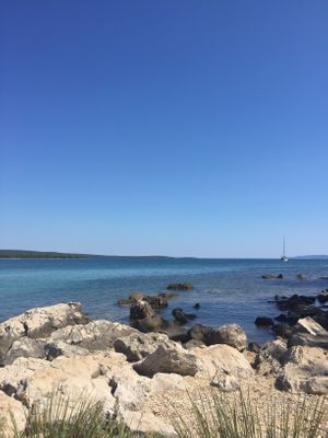 view at Ridimutak Beach in Nerezine