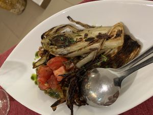 Braised fennel with tomatoes and sauce at Il Portico in Nuoro