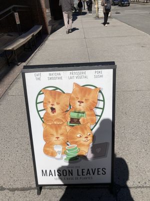 Cute sign out front  at Leaves House || in Montreal