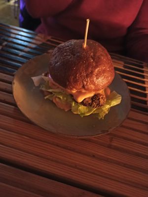 "Chicken" burger at Bracka 20 in Warsaw