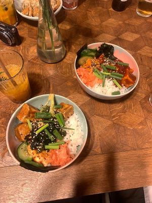 Teriyaki Tofu Korean Kimchi at Bracka 20 in Warsaw