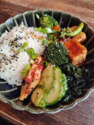 teriyaki tofu - amazing! at Bracka 20 in Warsaw