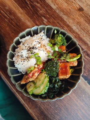 teriyaki tofu - amazing! at Bracka 20 in Warsaw