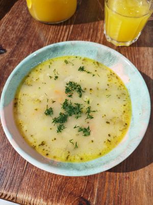 Vegetable soup (part of the menu i ordered) at Bracka 20 in Warsaw