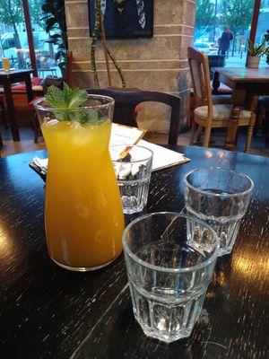 lemonade pitcher at Bracka 20 in Warsaw