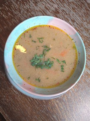 soup with lunch menu at Bracka 20 in Warsaw