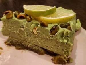Pistachio raw cake at Bracka 20 in Warsaw