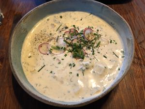 Cold soup at Bracka 20 in Warsaw