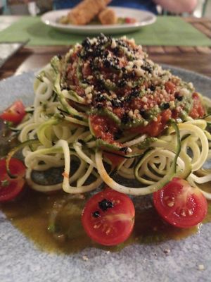 Raw pasta at Urban & Veggie in Dubrovnik