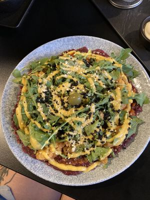 PLANT STRONG PIZZA - so delicious!!  at Urban & Veggie in Dubrovnik