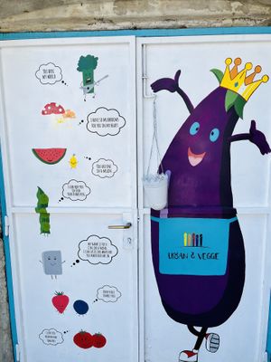 Mural : )   at Urban & Veggie in Dubrovnik