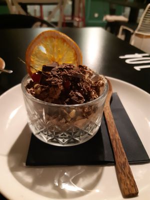 Chocolate mousse at Urban & Veggie in Dubrovnik