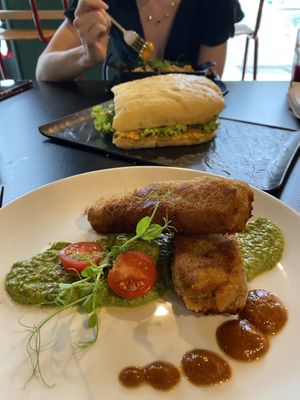 Seitan + focaccia   at Urban & Veggie in Dubrovnik