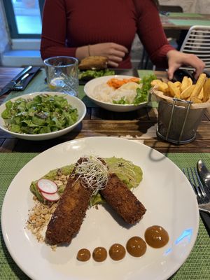 “Seitan king of the menu” and Veggie burger  at Urban & Veggie in Dubrovnik