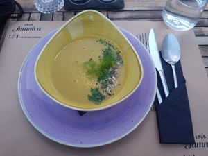 Soupe du jour (asperges) at Urban & Veggie in Dubrovnik