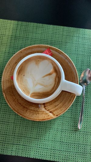 Coffee latte with oat milk  at Urban & Veggie in Dubrovnik