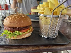 Vegan burger   at Urban & Veggie in Dubrovnik