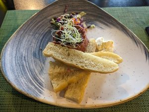 Aubergine starter at Urban & Veggie in Dubrovnik