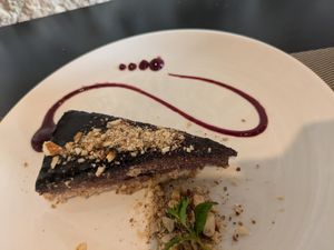 Raw chocolate cake at Urban & Veggie in Dubrovnik