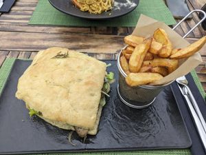 Mushroom Focaccia at Urban & Veggie in Dubrovnik