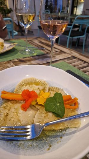 Ravioli with tofu filling at Urban & Veggie in Dubrovnik