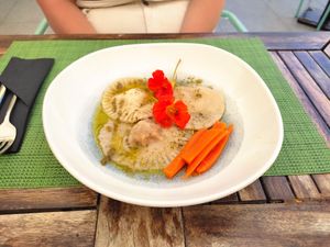Raviolis caseros al sole at Urban & Veggie in Dubrovnik