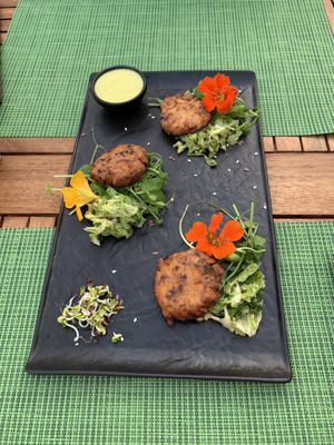 Potato fritters  at Urban & Veggie in Dubrovnik