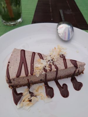 Raw cake with cocoa, maple syrup and vanilla at Urban & Veggie in Dubrovnik