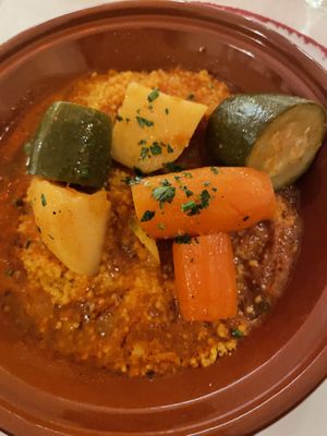Cous cous with vegetables   at Mille e Una Notte in Udine